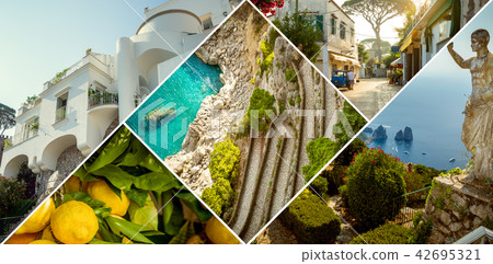 Collage of Capri Island in Italy 42695321