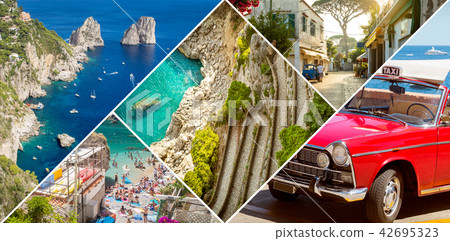 Collage of Capri Island in Italy 42695323