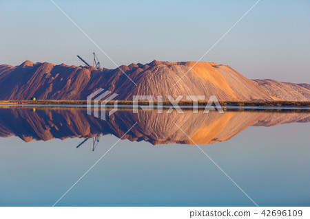 Big mountain of potash wastes Big mountain of potash wastes 42696109