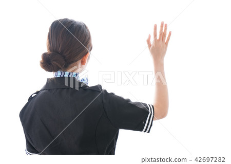 揮手的客艙服務員 揮手的客艙服務員 42697282