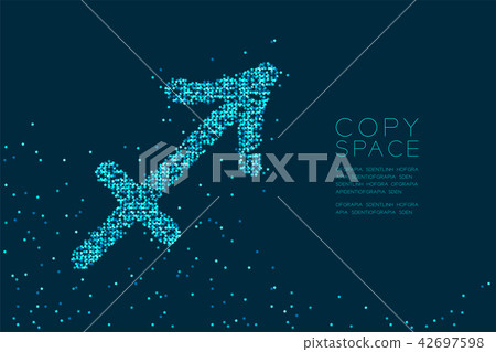 Abstract Star pattern Sagittarius Zodiac sign - Stock Illustration ...