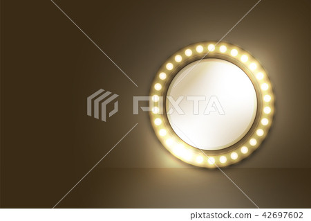 Mirror with Incandescent light bulb box frame 42697602