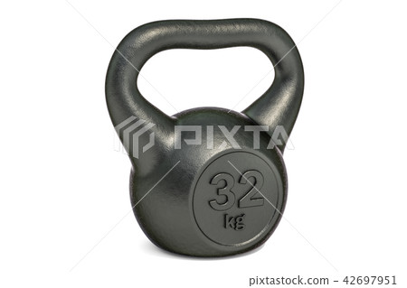 Kettlebell 32 kg, 3D rendering 42697951