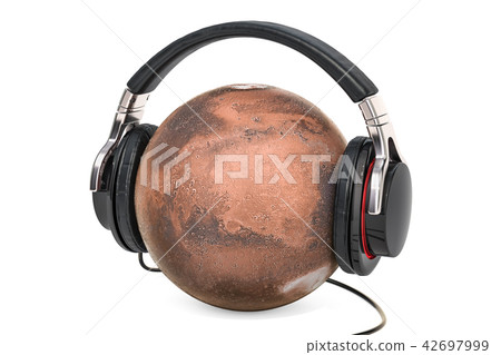 Mars with Headphones, 3D rendering Mars with Headphones, 3D rendering 42697999