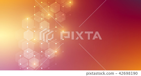 Medical background from hexagons. Geometric elements of design for modern communications, medicine 42698190