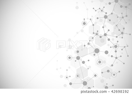Molecular structure background and communication. Abstract background from molecule DNA. Medical 42698192