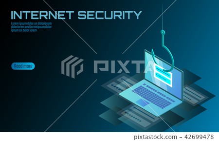Isometric 3D laptop login password phishing. Personal information account email hacker. Spam Isometric 3D laptop login password phishing. Personal information account email hacker. Spam 42699478