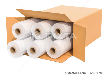 Rolls of wrapping plastic stretch films 42699786