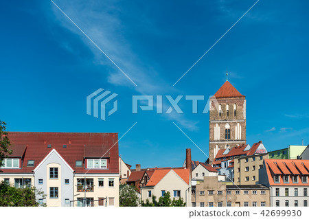 View to a church in the city Rostock, Germany View to a church in the city Rostock, Germany 42699930