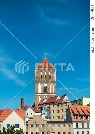 View to a church in the city Rostock, Germany 42699931