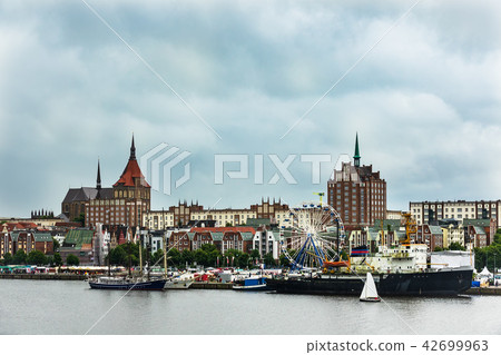 View to the port and city Rostock, Germany View to the port and city Rostock, Germany 42699963