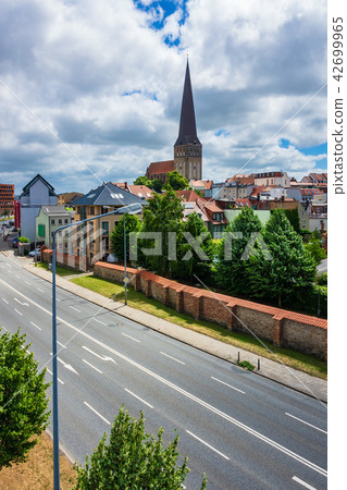 View to a church in the city Rostock, Germany View to a church in the city Rostock, Germany 42699965