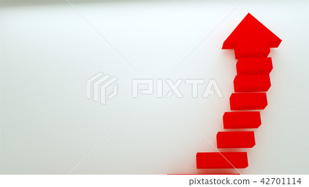 Succes arow with stairs, 3d render background, symbol of budiness development Succes arow with stairs, 3d render background, symbol of budiness development 42701114