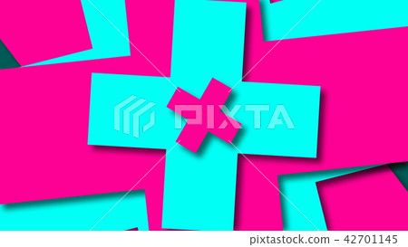 Bright cross shapes, cartoon style backdrop, computer generated modern abstract background, 3d Bright cross shapes, cartoon style backdrop, computer generated modern abstract background, 3d 42701145