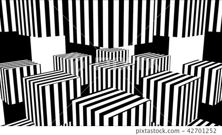 Black and white stripes. Computer generated abstract background, 3D render Black and white stripes. Computer generated abstract background, 3D render 42701252