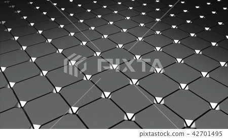 Metall floor with tiling, abstract 3d rendering, computer generating background Metall floor with tiling, abstract 3d rendering, computer generating background 42701495
