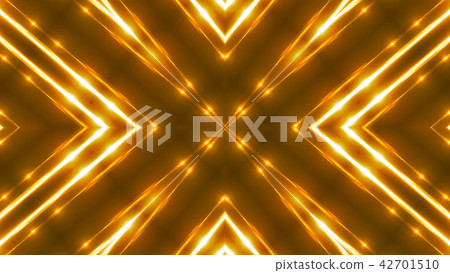Beautiful abstract kaleidoscope - fractal golden light, 3d render backdrop, computer generating 42701510
