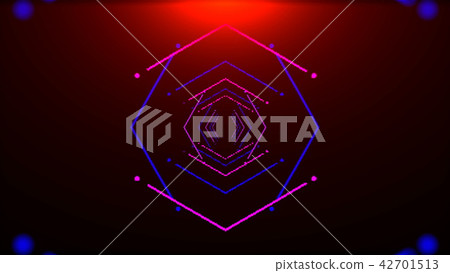 Futuristic tunnel with neon light in space, abstract computer generated backdrop, 3D rendering Futuristic tunnel with neon light in space, abstract computer generated backdrop, 3D rendering 42701513