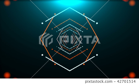 Futuristic tunnel with neon light in space, abstract computer generated backdrop, 3D rendering Futuristic tunnel with neon light in space, abstract computer generated backdrop, 3D rendering 42701514