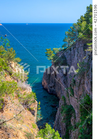 Nice bay in a coastal Costa Brava in Spain Nice bay in a coastal Costa Brava in Spain 42701596