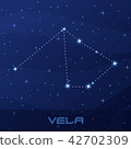 Constellation Vela, Sails, night star sky 42702309