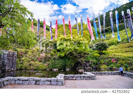 靜岡縣 熱海公主杜鵑花公園的春天 照片素材 圖片 圖庫