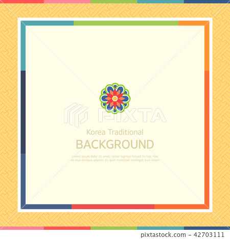 韓國傳統圖案模板 42703111