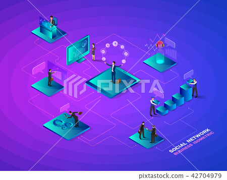 Isometric social network. 42704979