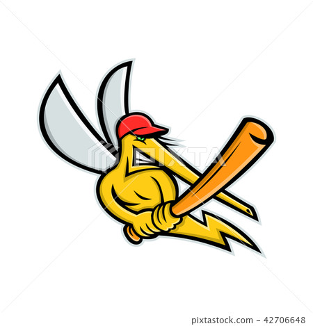 Mosquito Baseball Mascot Mosquito Baseball Mascot 42706648