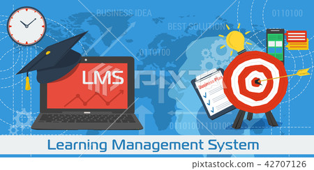 Vector Horizontal Banner of LMS 42707126