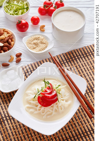 cold soy milk korean soup kongguksu cold soy milk korean soup kongguksu 42707191