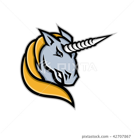 Unicorn Head Mascot 42707867