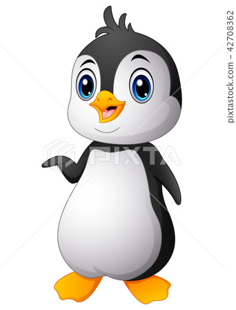 Cartoon Funny Baby Penguin Stock Illustration