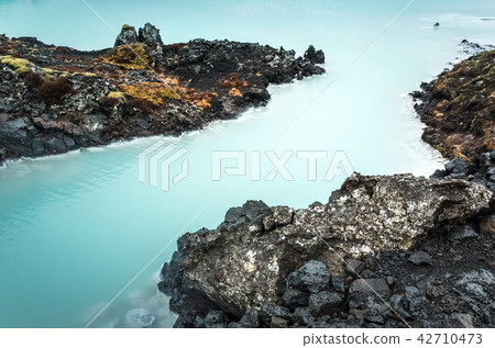 Iceland, Blue lagoon, natural geothermal spa Iceland, Blue lagoon, natural geothermal spa 42710473