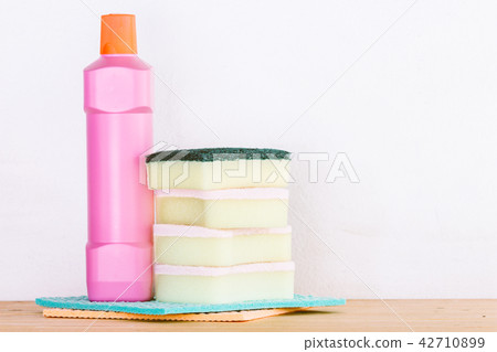Cleaning items and housework concept Cleaning items and housework concept 42710899