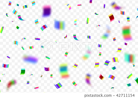 Bright colorful falling confetti Bright colorful falling confetti 42711154
