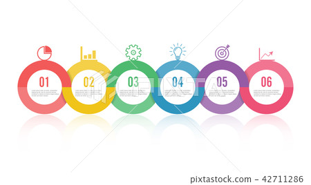 Template Timeline Infographic colored horizontal Template Timeline Infographic colored horizontal 42711286