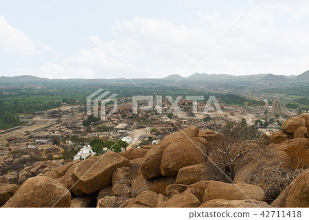 Arieal view, Hampi from east side of Matanga Hill 42711418