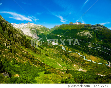 Summer landscape of Switzerland mountain nature Summer landscape of Switzerland mountain nature 42712747
