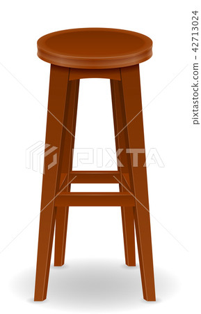 wooden bar chair stool set icons vector wooden bar chair stool set icons vector 42713024