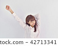 A woman growing up with waking-up 42713341