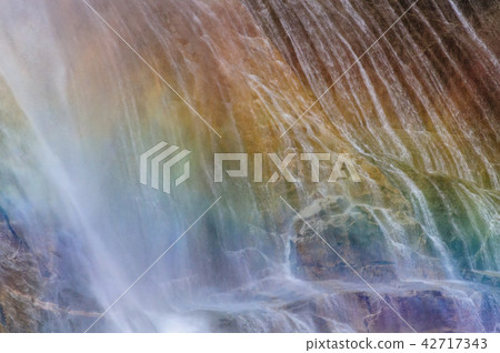 Close-up of a Rainbow in front of the Upper Yosemite Falls 42717343