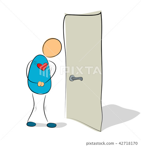 Social phobia - closed door Social phobia - closed door 42718170