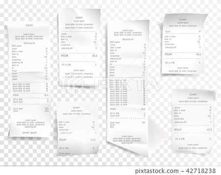 Receipts or payment checks vector illustration Receipts or payment checks vector illustration 42718238