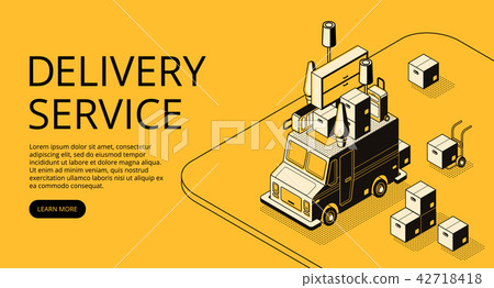 House moving or shop delivery vector illustration 42718418