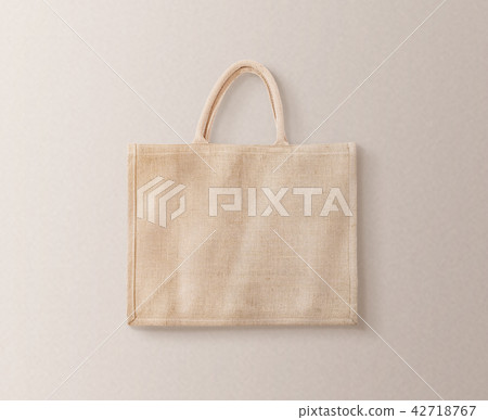 Blank brown cotton eco bag design mockup isolated Blank brown cotton eco bag design mockup isolated 42718767