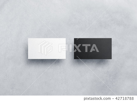 Two blank business card mockups isolated on grey Two blank business card mockups isolated on grey 42718788