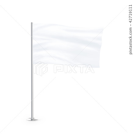 Blank white flag mock up stand 42719111