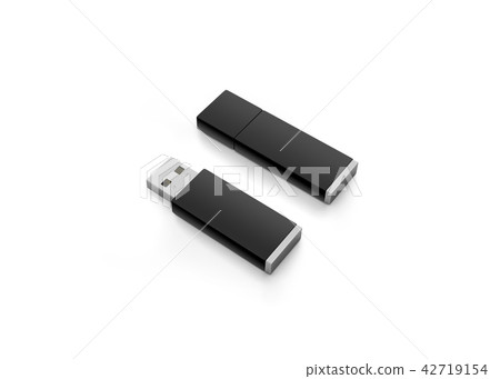 Blank black usb drive design mock up Blank black usb drive design mock up 42719154