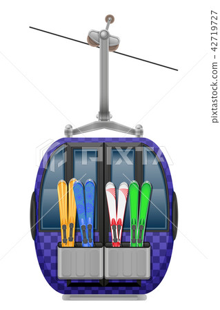 cabin ski cableway vector illustration cabin ski cableway vector illustration 42719727